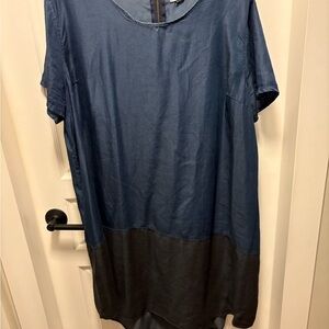 Ava & Viv Blue and Gray High Low Dress